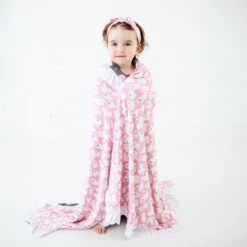 Paranormal Naptivity Ruffle Reversible Blanket - Pink 10 Paranormal Naptivity Ruffle Reversible Blanket - Pink -DREAMIERE Store pinkghostsfootie 3