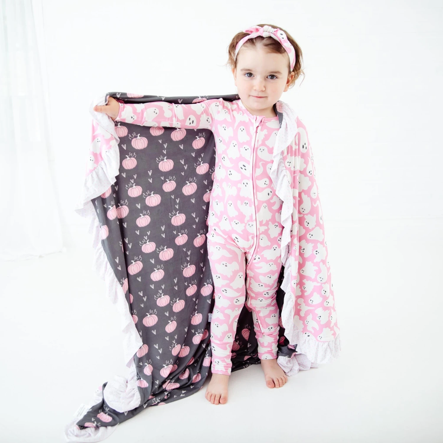 Paranormal Naptivity Ruffle Reversible Blanket - Pink 6 Paranormal Naptivity Ruffle Reversible Blanket - Pink - Image 4