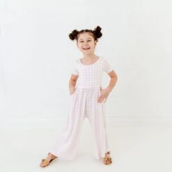 Pink Lemonade Leggy Romper -DREAMIERE Store pinkginghamSSleggyromper 4