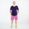 The Palm Life Men's Sleep Shorts And Tee 2 The Palm Life Men's Sleep Shorts And Tee -DREAMIERE Store pinkpalmmensteeandshorts