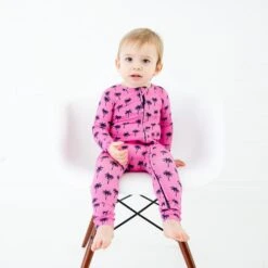 The Palm Life Convertible Footie -DREAMIERE Store pinkpalmtreesconvertiblefootie 10