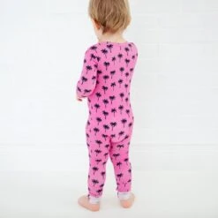 The Palm Life Convertible Footie -DREAMIERE Store pinkpalmtreesconvertiblefootie 6
