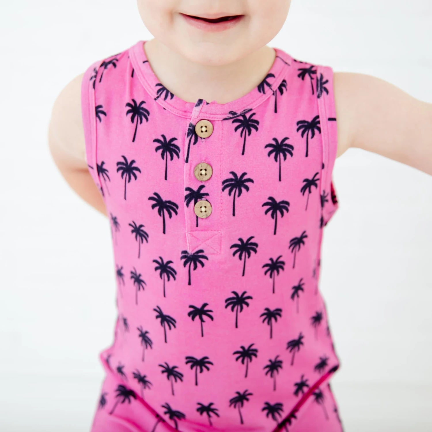 The Palm Life Henley Tank Romper 4 The Palm Life Henley Tank Romper - Image 2
