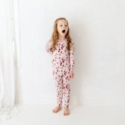 We Believe Two Piece Pajamas Set - Frosty Pink