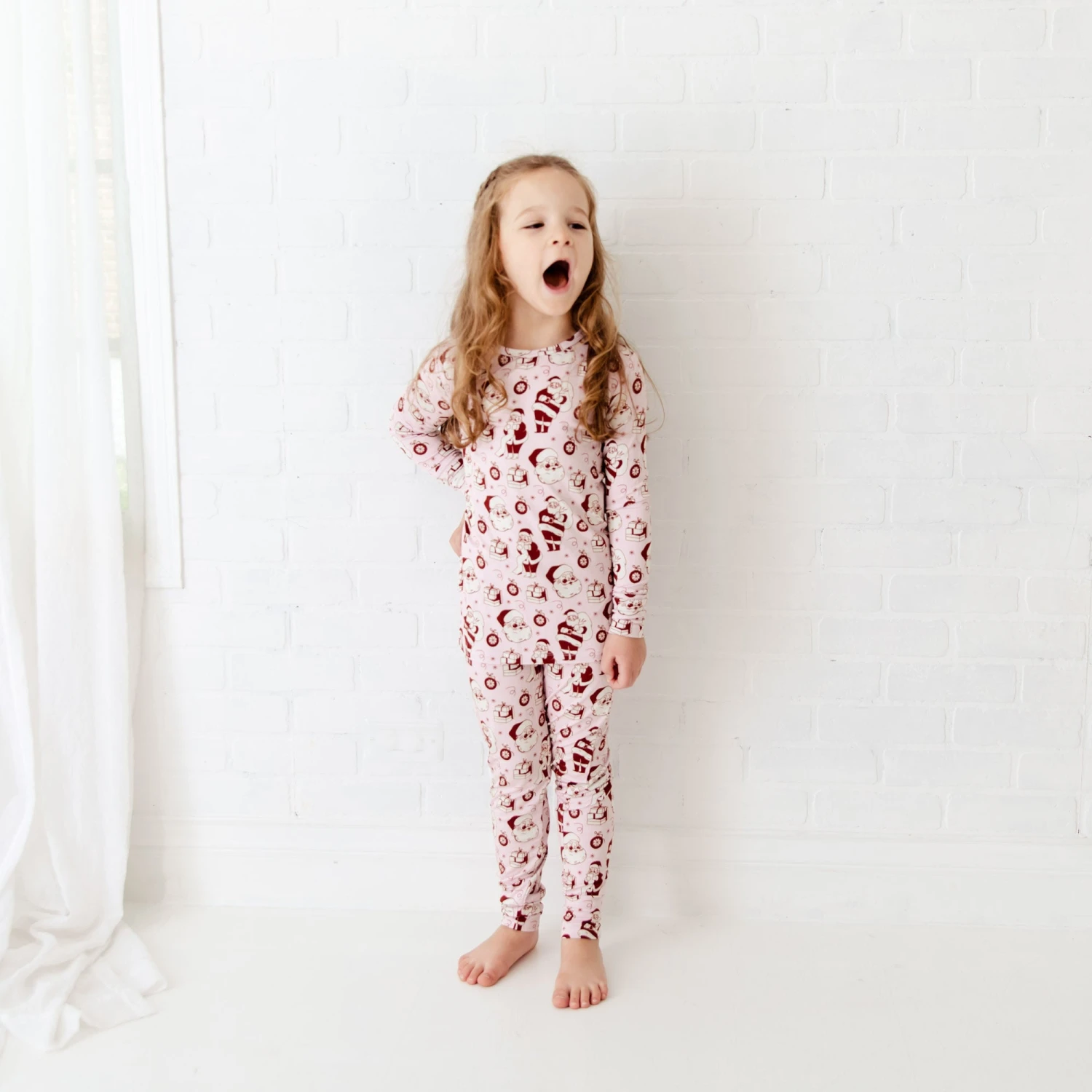 We Believe Two Piece Pajamas Set - Frosty Pink 3 We Believe Two Piece Pajamas Set - Frosty Pink