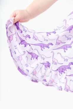 Land Before Bedtime Ruffle Bottom Twirler Dress - Prehistoric Purple 11 Land Before Bedtime Ruffle Bottom Twirler Dress - Prehistoric Purple -DREAMIERE Store purpledinodress 7