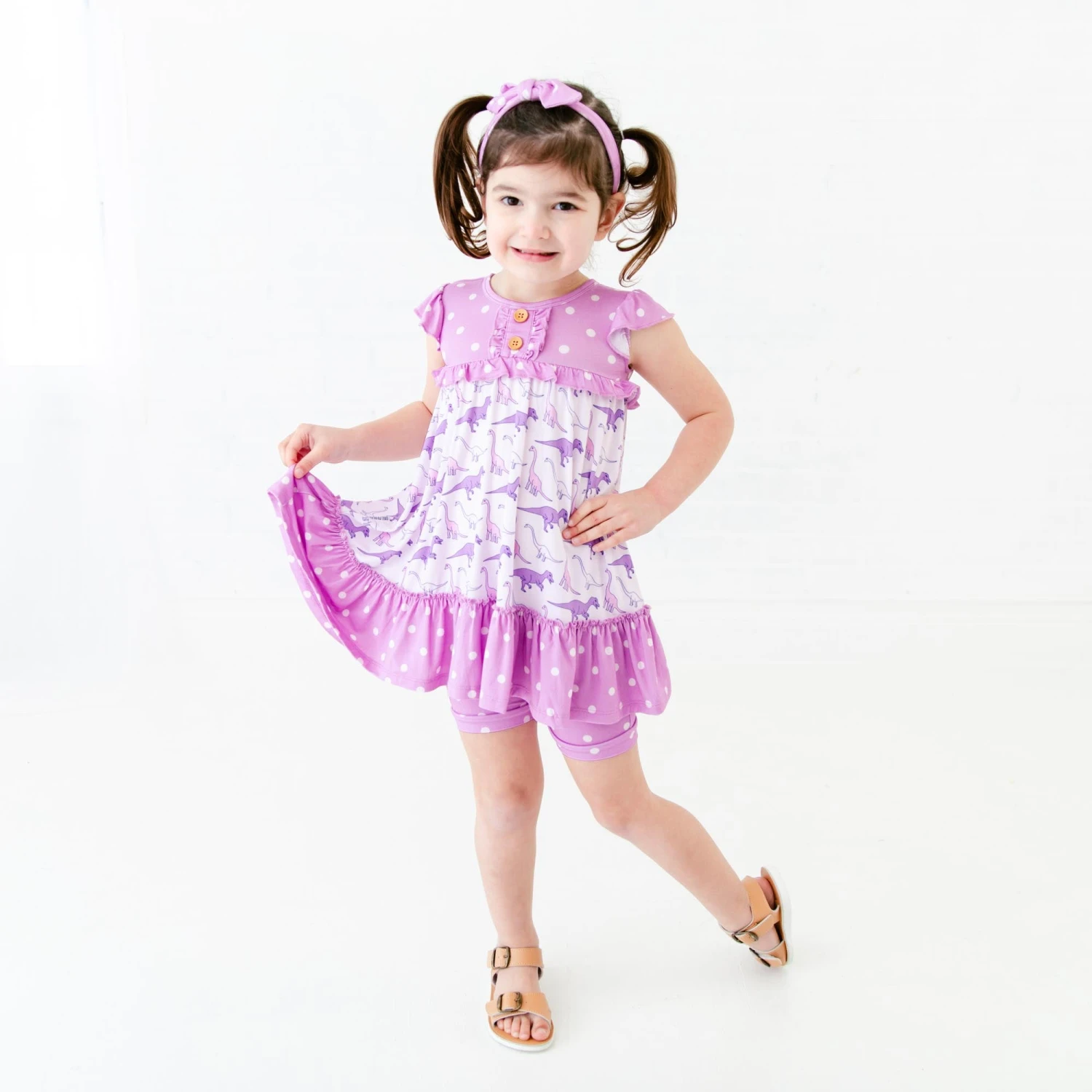 Land Before Bedtime Ruffle Playdate Set - Prehistoric Purple 5 Land Before Bedtime Ruffle Playdate Set - Prehistoric Purple - Image 3