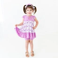 Land Before Bedtime Ruffle Playdate Set - Prehistoric Purple