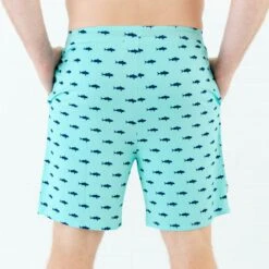 Fish And Ships Men's Sleep Shorts 7 Fish And Ships Men's Sleep Shorts -DREAMIERE Store sharksmensshorts 3