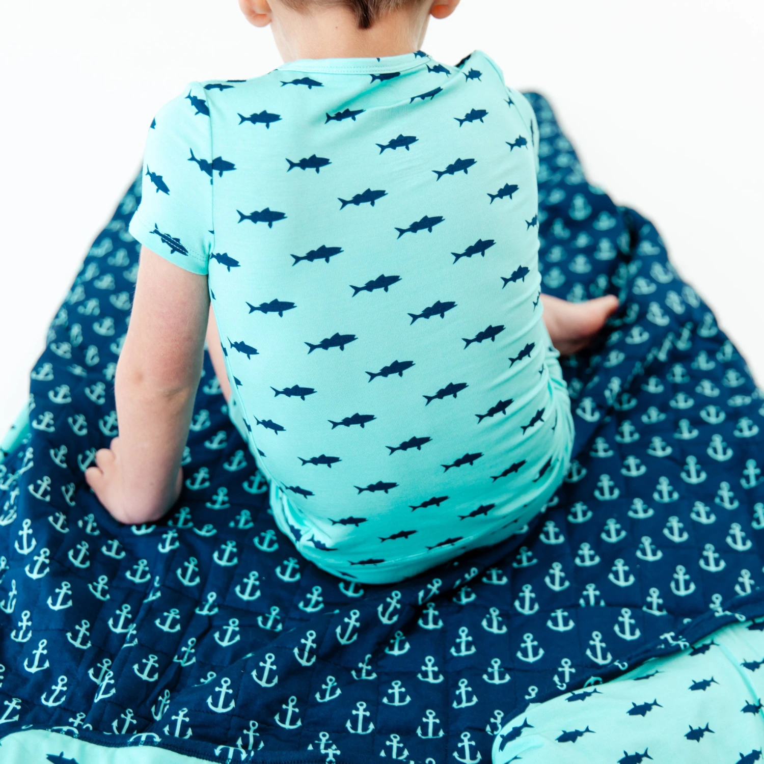 Fish And Ships Short Sleeve And Shorts Two Piece Pajamas Set 7 Fish And Ships Short Sleeve And Shorts Two Piece Pajamas Set - Image 5