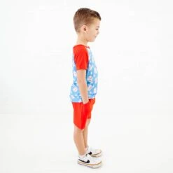 Stars And Strikes Raglan And Shorts Set - Sky Blue 12 Stars And Strikes Raglan And Shorts Set - Sky Blue -DREAMIERE Store skybluebaseballraglanandshortsset 4