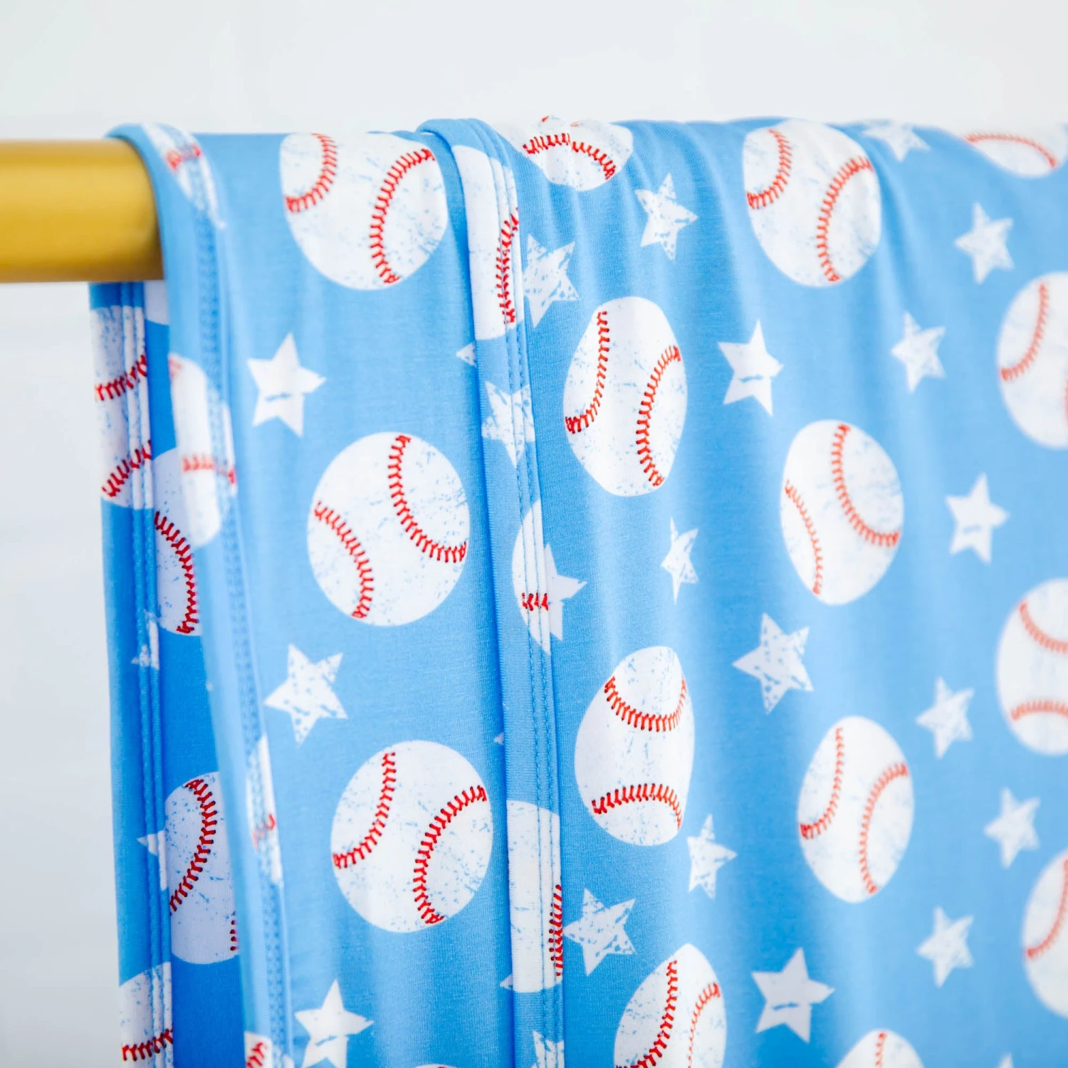 Stars And Strikes Reversible Blanket - Sky Blue 5 Stars And Strikes Reversible Blanket - Sky Blue - Image 3