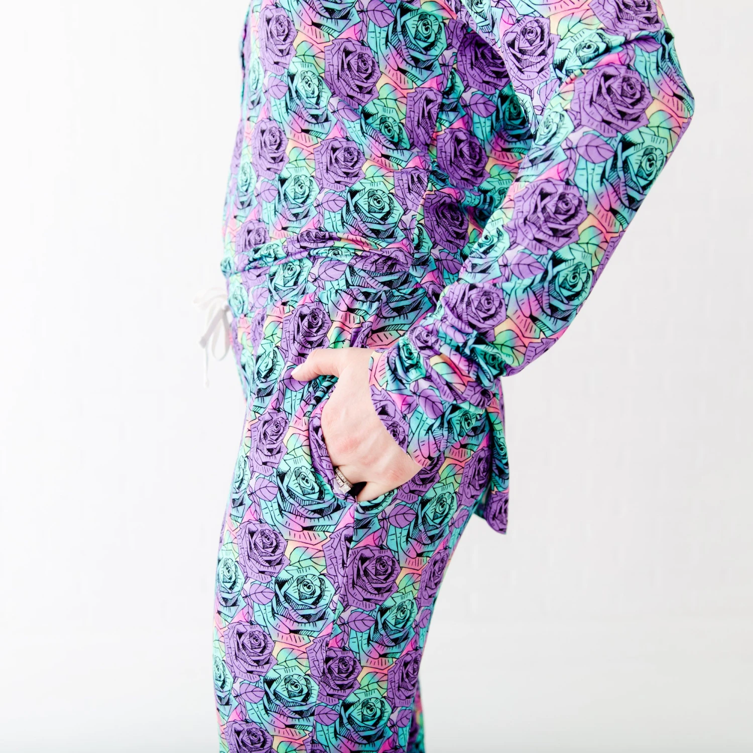 Electric Blooms Women's Long Sleeve Loungewear 4 Electric Blooms Women's Long Sleeve Loungewear - Image 2