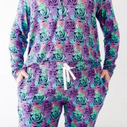 Electric Blooms Women's Long Sleeve Loungewear 11 Electric Blooms Women's Long Sleeve Loungewear -DREAMIERE Store tiedyemomjamms 9