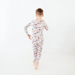Diggin' Bedtime Two Piece Pajamas Set 10 Diggin' Bedtime Two Piece Pajamas Set -DREAMIERE Store truckstwopiecejamms 3