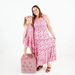 Holland At Your Girl Women's Smocked Ruffle Tank Dress -DREAMIERE Store tulipsmockedtankdressgroupshots 6