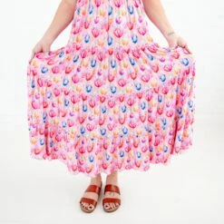 Holland At Your Girl Women's Smocked Ruffle Tank Dress -DREAMIERE Store tulipsmockedtankdresswomens 4