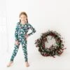 We Believe Two Piece Pajamas Set - Jolly Green 1 We Believe Two Piece Pajamas Set - Jolly Green -DREAMIERE Store webelievehuntergreentwopiecejamms 4