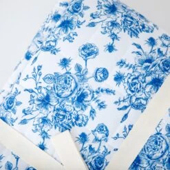 Something Blue Quilted Adult Bamboo Blanket - Two Layer 11 Something Blue Quilted Adult Bamboo Blanket - Two Layer -DREAMIERE Store whitebluefloraladultblanket 4