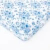 Something Blue Crib Sheet 2 Something Blue Crib Sheet -DREAMIERE Store whitebluefloralcribsheet 5