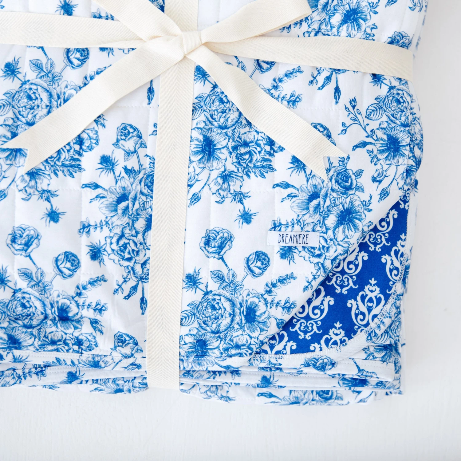 Something Blue Quilted Children's Bamboo Blanket 5 Something Blue Quilted Children's Bamboo Blanket - Image 3