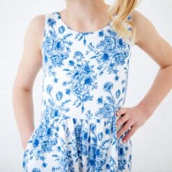 Something Blue Shorts Leggy Romper -DREAMIERE Store whitebluefloralshortsleggyromper 2