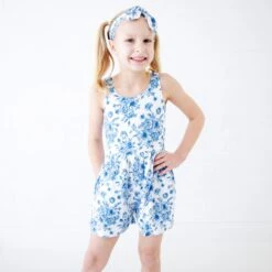 Something Blue Shorts Leggy Romper