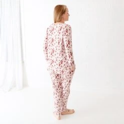 We Believe Women's Long Sleeve Loungewear - Frosty Pink -DREAMIERE Store womenspajamasset 4